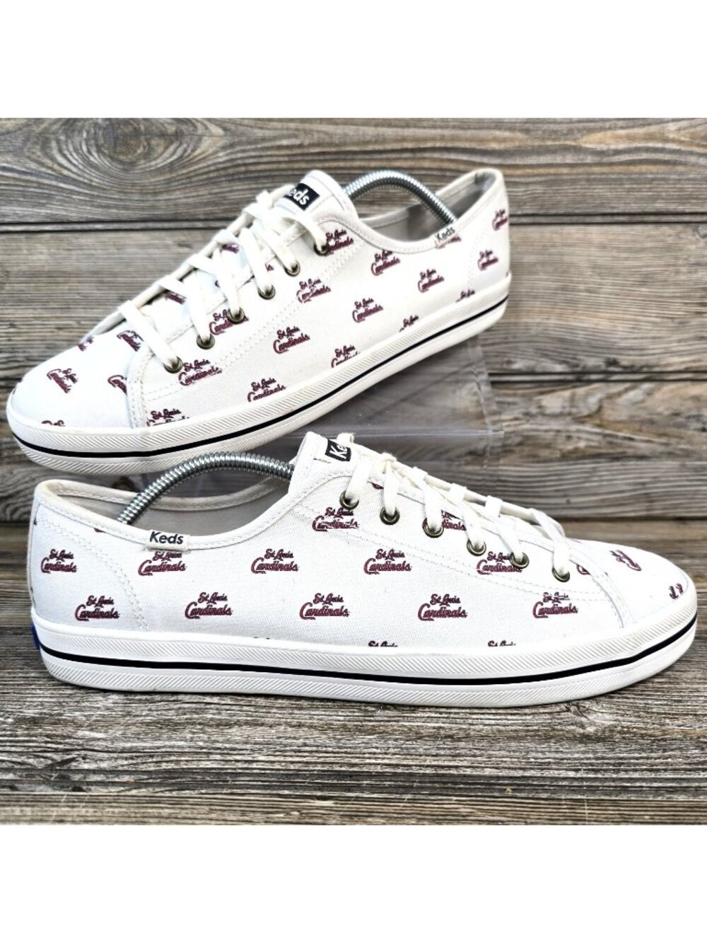 Keds St. Louis Cardinals Logo Kickstart White  Shoes Sneakers Women’s Size 11